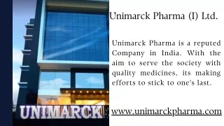 Choose Top Pharmaceutical Company in India - Unimarck Pharma