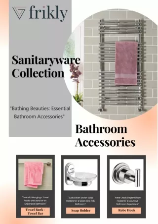 Check Bathroom Accessories Catalogue To Buy Bathroom Accessories Online In India