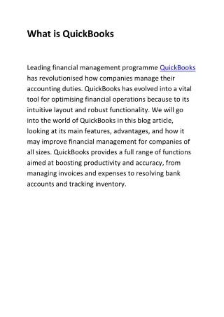 What is QuickBooks (1)