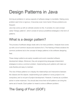 Design Patterns in Java