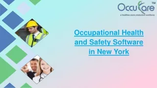 Occupational Health and Safety Software in New York
