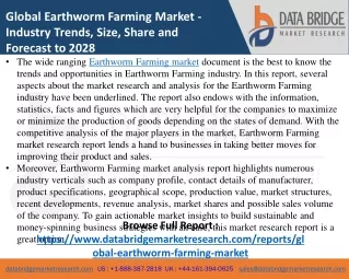 Earthworm Farming - Agricultural & Animal feed