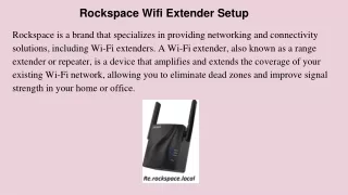 Rockspace Wifi Extender Setup