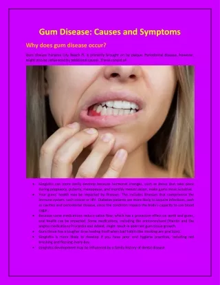 Gum Disease: Causes and Symptoms
