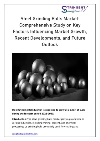 Global Steel Grinding Balls Market