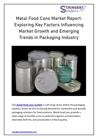 Global Metal Food Cans Market