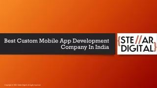 Best Custom Mobile App Development Company In India