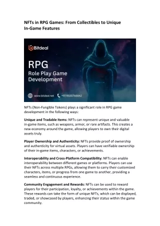 RPG Game Development