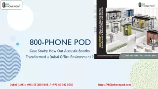 Case Study- How Our Acoustic Booths Transformed a Dubai Office Environment