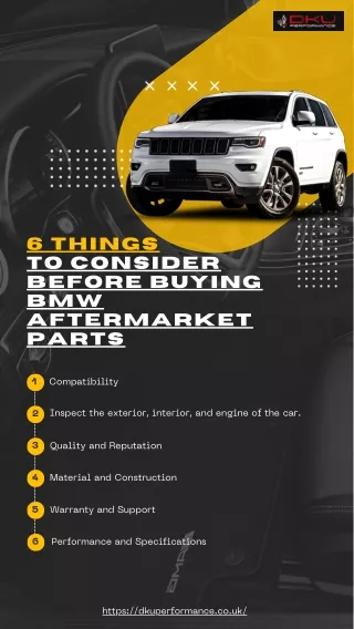 6 Things To Consider Before Buying BMW Aftermarket Parts