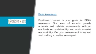 Basix Assessors  Positiveeco.com.au