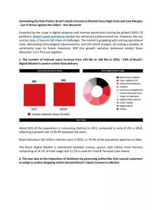 Brazil Quick Commerce Industry Outlook: Ken Research