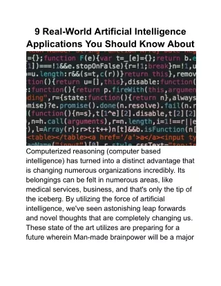 9 Real-World Artificial Intelligence Applications You Should Know About