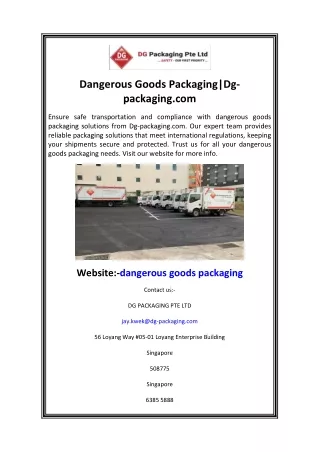 Dangerous Goods Packaging Dg-packaging.com