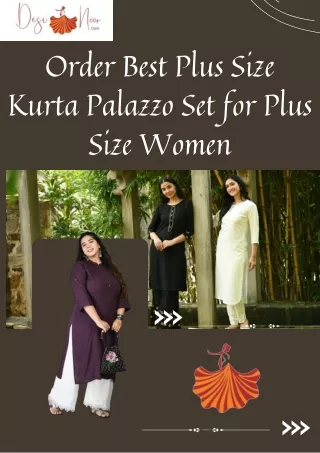 Order Best Plus Size Kurta Palazzo Set for Plus Size Women