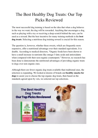 The Best Healthy Dog Treats_ Our Top 8 Picks Reviewed