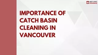 Importance of Catch Basin Cleaning in Vancouver