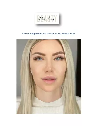 Microblading-Dienste in meiner Nähe | Beauty-hh.de