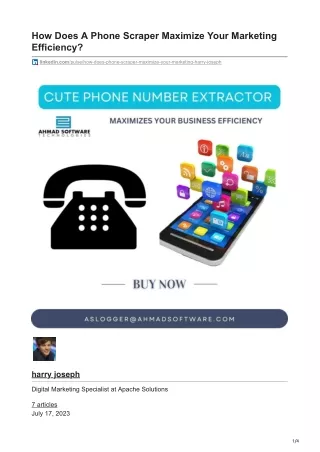 How Does A Phone Scraper Maximize Your Marketing Efficiency