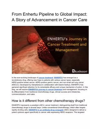 ENHERTU’s Journey in Cancer Treatment and Management