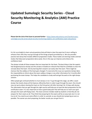 Updated Sumologic Security Series - Cloud Security Monitoring & Analytics (AM) P