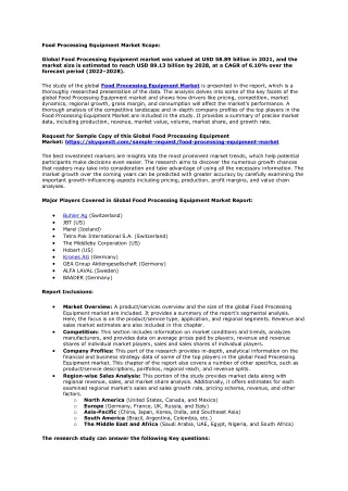 Food Processing Equipment Market