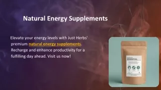 Natural Energy Supplements