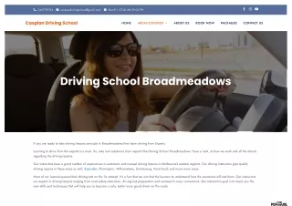 Why Choose Our Driving School in Broadmeadows for Your Lessons