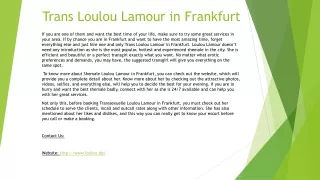 Trans Loulou Lamour in Frankfurt