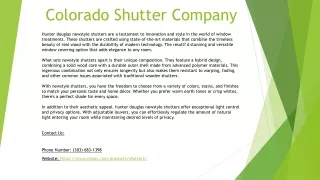 Colorado Shutter Company