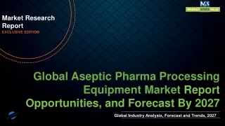 Aseptic Pharma Processing Equipment Market Worth US$ 7,456.8 million by 2027