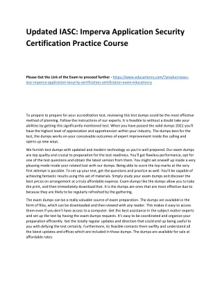 Updated IASC: Imperva Application Security Certification Practice Course