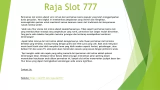 Raja Slot 777