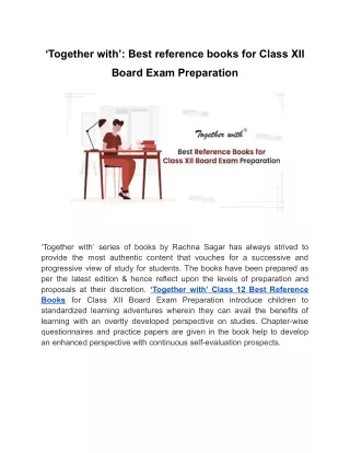 ‘Together with’: Best reference books for Class XII Board Exam Preparation