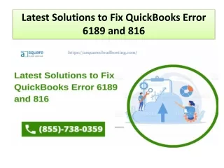 QuickBooks Error 6189 and 816: Causes, Symptoms, and Resolutions