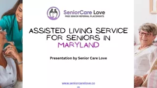 Assisted Living Service for Seniors in Maryland