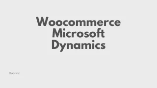 WooCommerce and Microsoft Dynamics