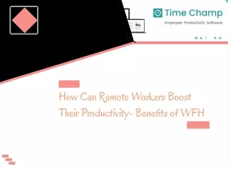 How Can Remote Workers Boost Their Productivity- Benefits of WFH