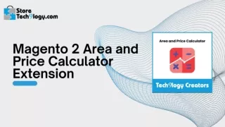 Magento 2 Area and Price Calculator Extension
