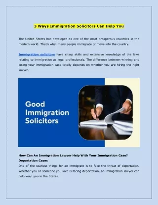 3 Ways Immigration Solicitors Can Help You