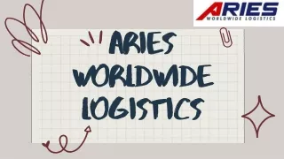 Shipment Solutions - Aries Worldwide Logistics