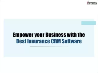 Empower your Business with the Best Insurance CRM Software