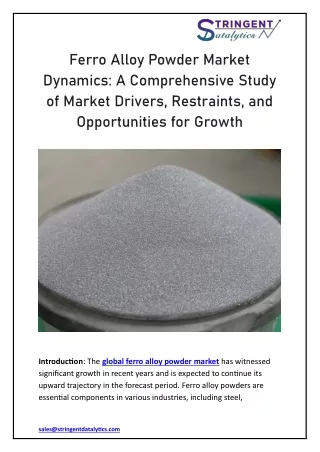 Global Ferro Alloy Powder Market