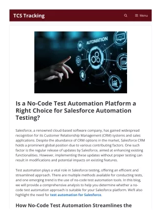 Is a No-Code Test Automation Platform a Right Choice for Salesforce Automation Testing