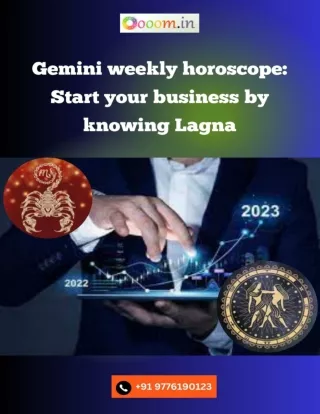 Gemini weekly horoscope Start your business by knowing Lagna
