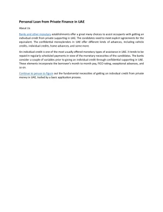 Personal Loan from Private Finance in UAE (1)