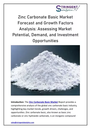 Global Zinc Carbonate Basic Market