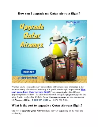 How can I upgrade my Qatar Airways flight