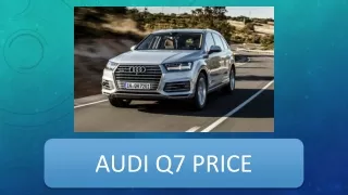 Audi Q7 Price