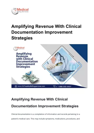 Amplifying Revenue with Clinical Documentation Improvement Strategies